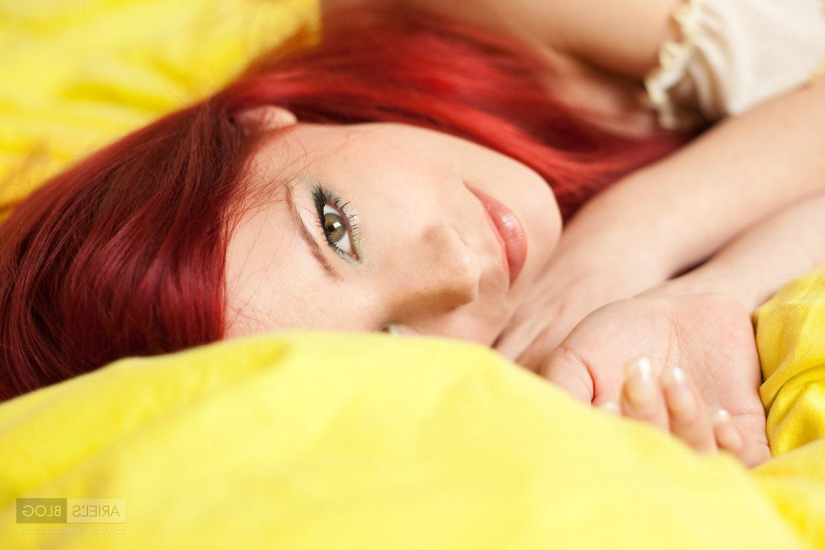 16P Busty beautiful redhead teen