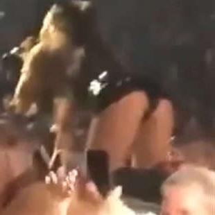 15P Ariana Grande shows nude ass and sexy upskirt panties