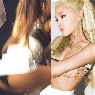 15P Ariana Grande shows nude ass and sexy upskirt panties