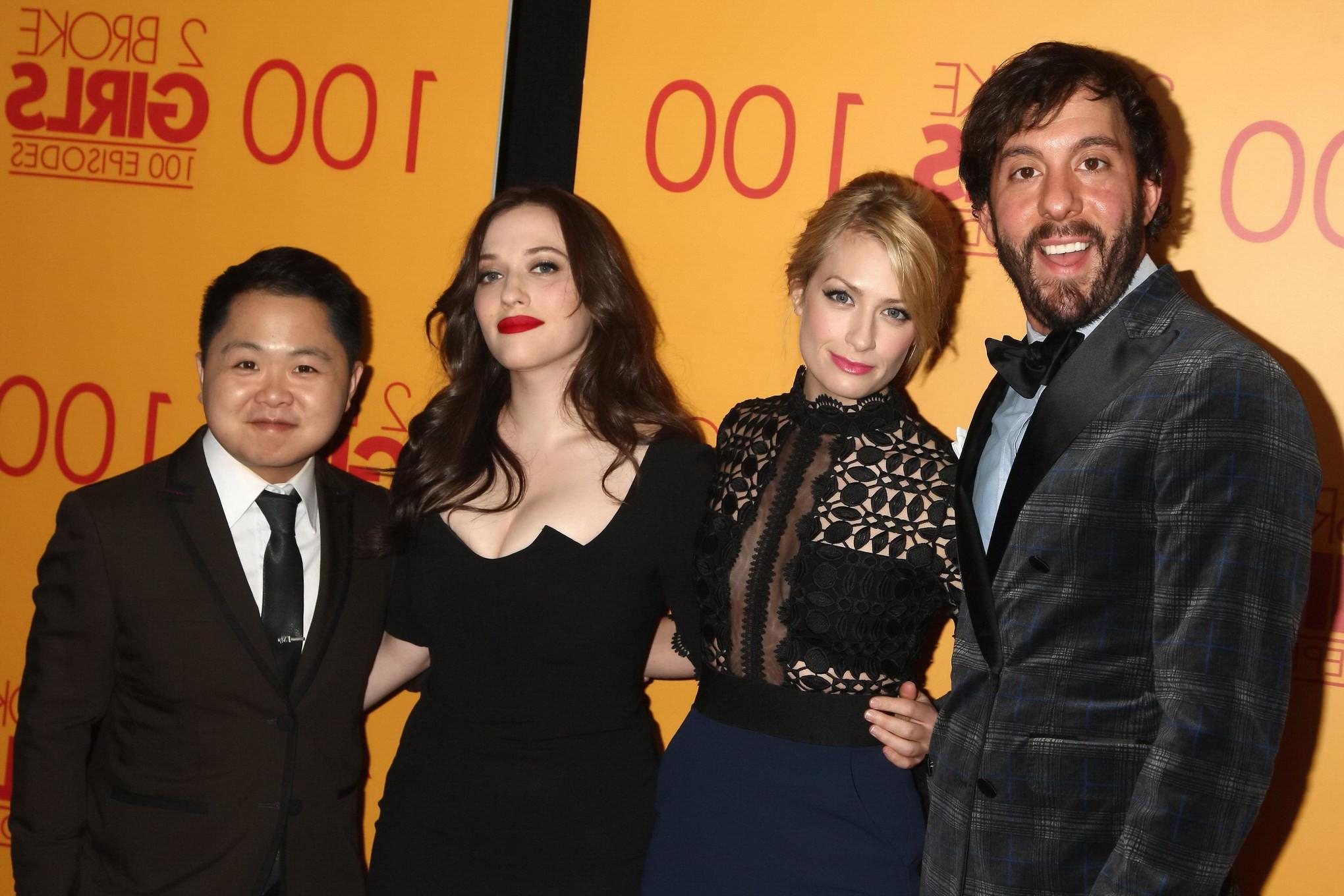 16P Kat Dennings cleavy showing off her huge boobs