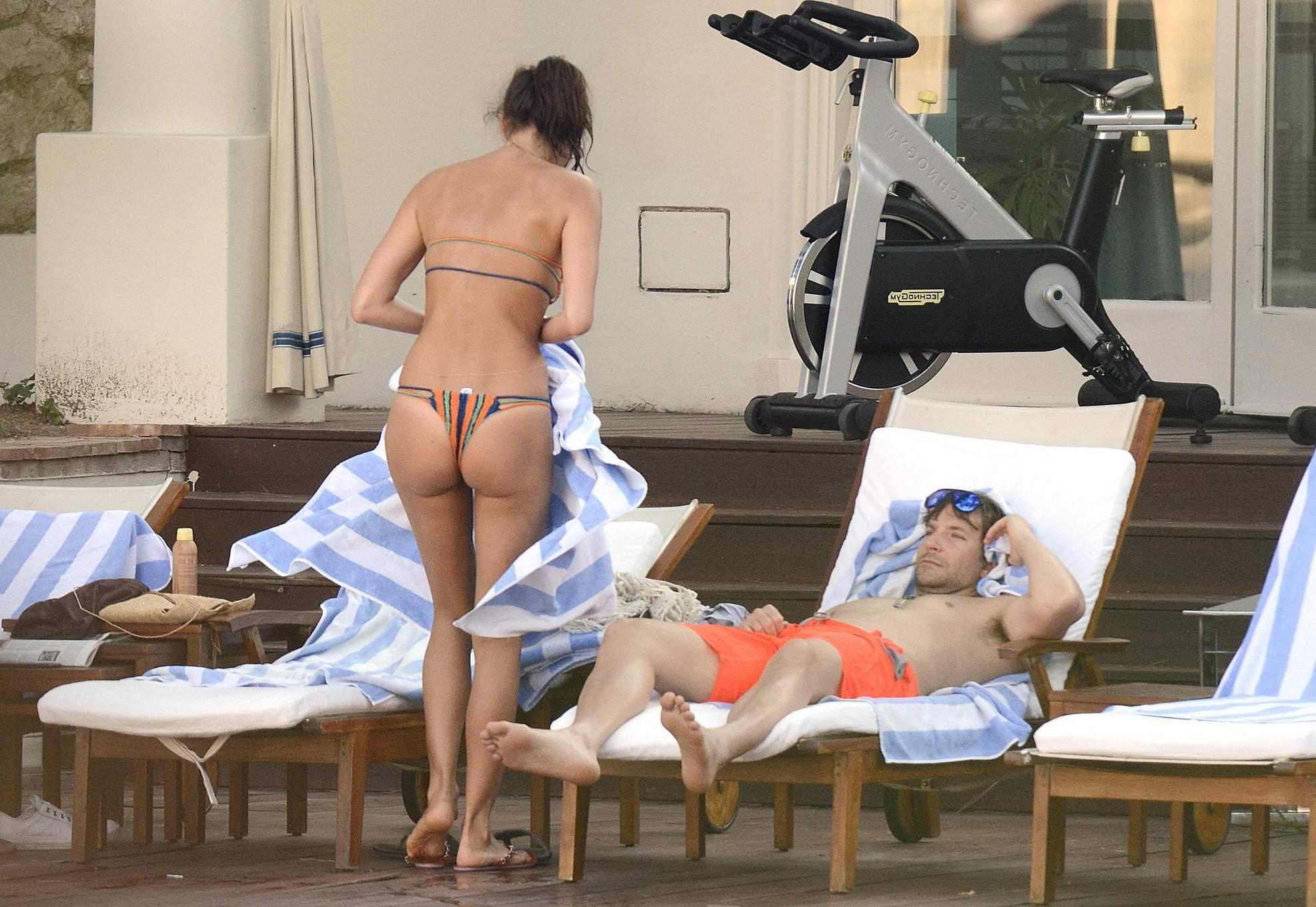 16P Irina Shayk showing off her bikini body in Capri Italy
