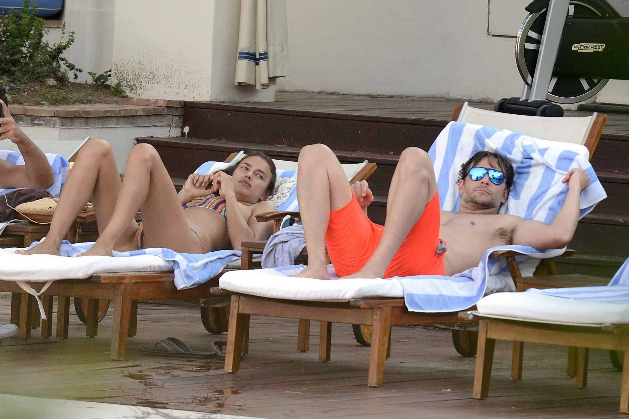 16P Irina Shayk showing off her bikini body in Capri Italy