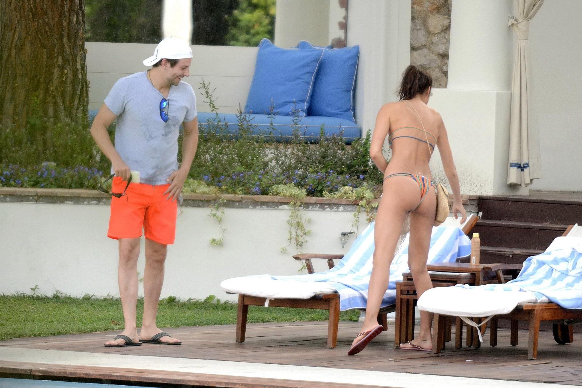 16P Irina Shayk showing off her bikini body in Capri Italy