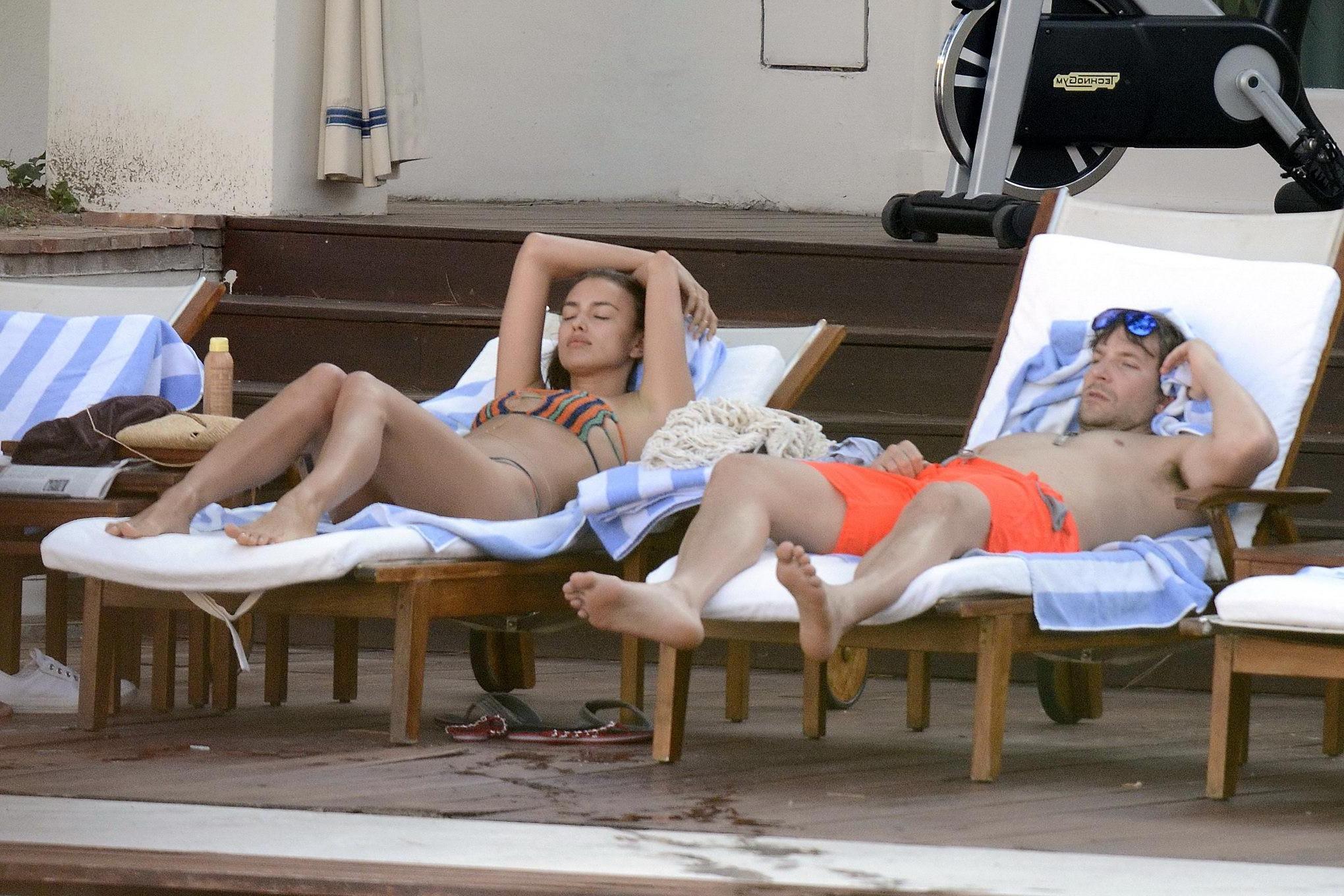 16P Irina Shayk showing off her bikini body in Capri Italy