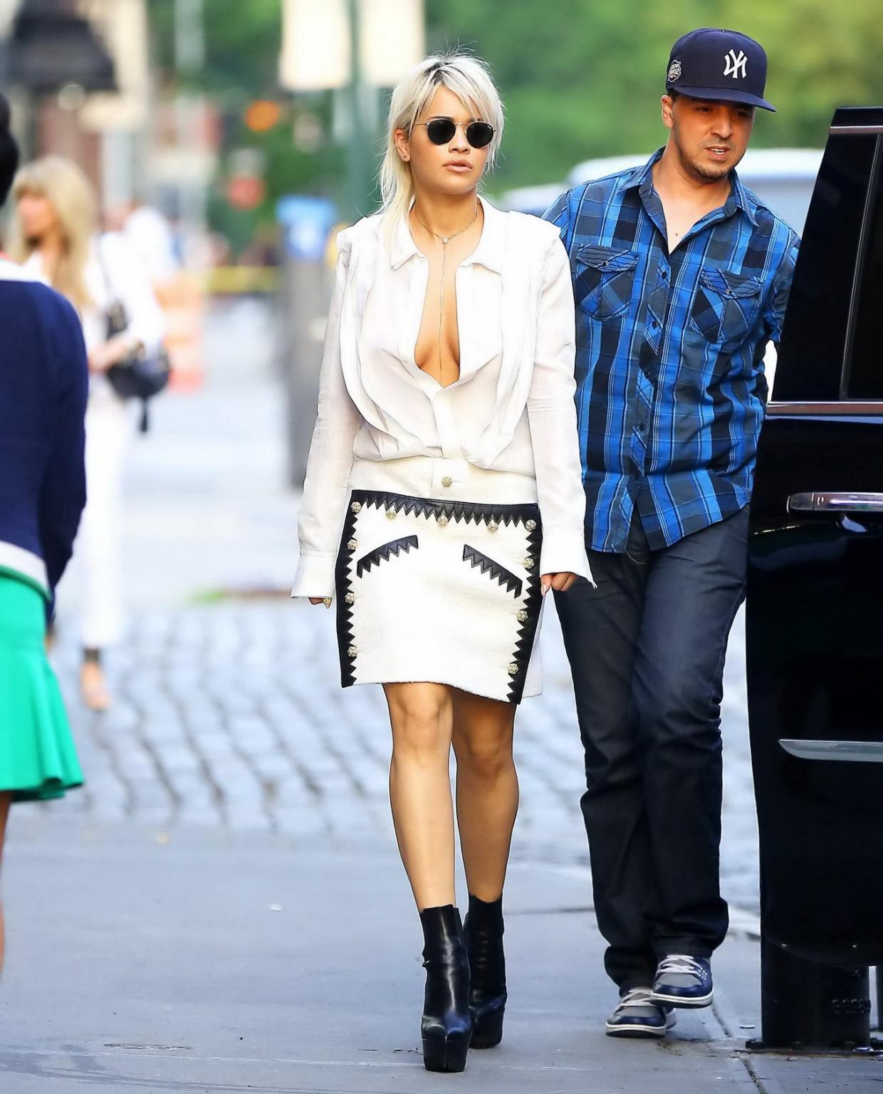 16P Rita Ora shows off her melons out in NYC