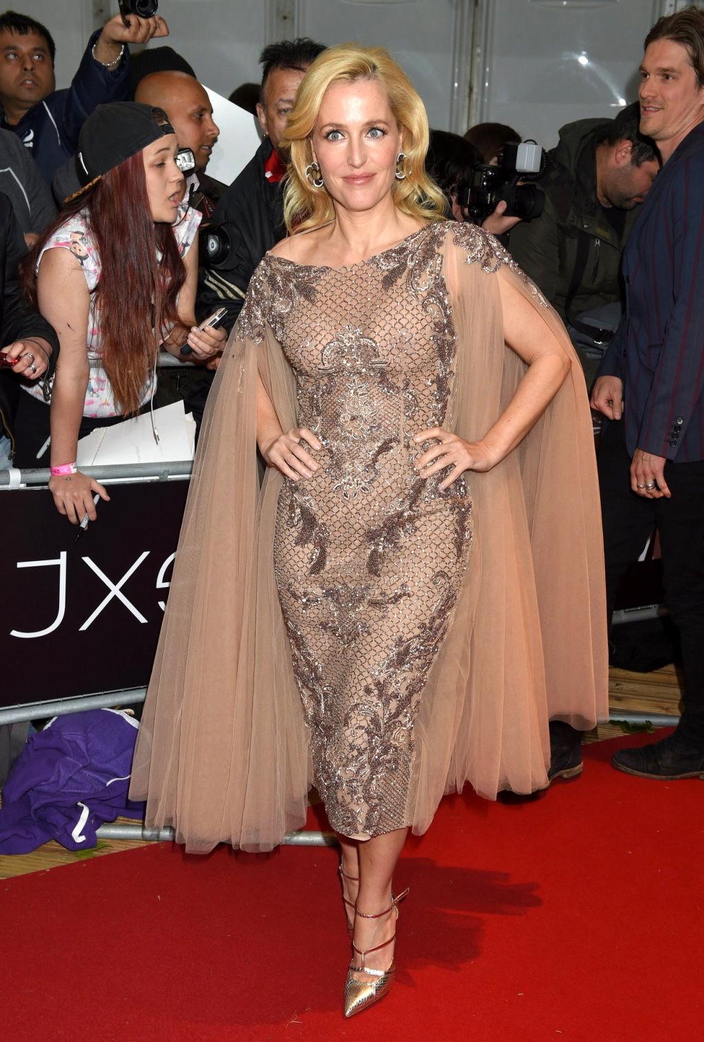 16P Gillian Anderson see through to pasties at the Glamour Women of the Year Awards 