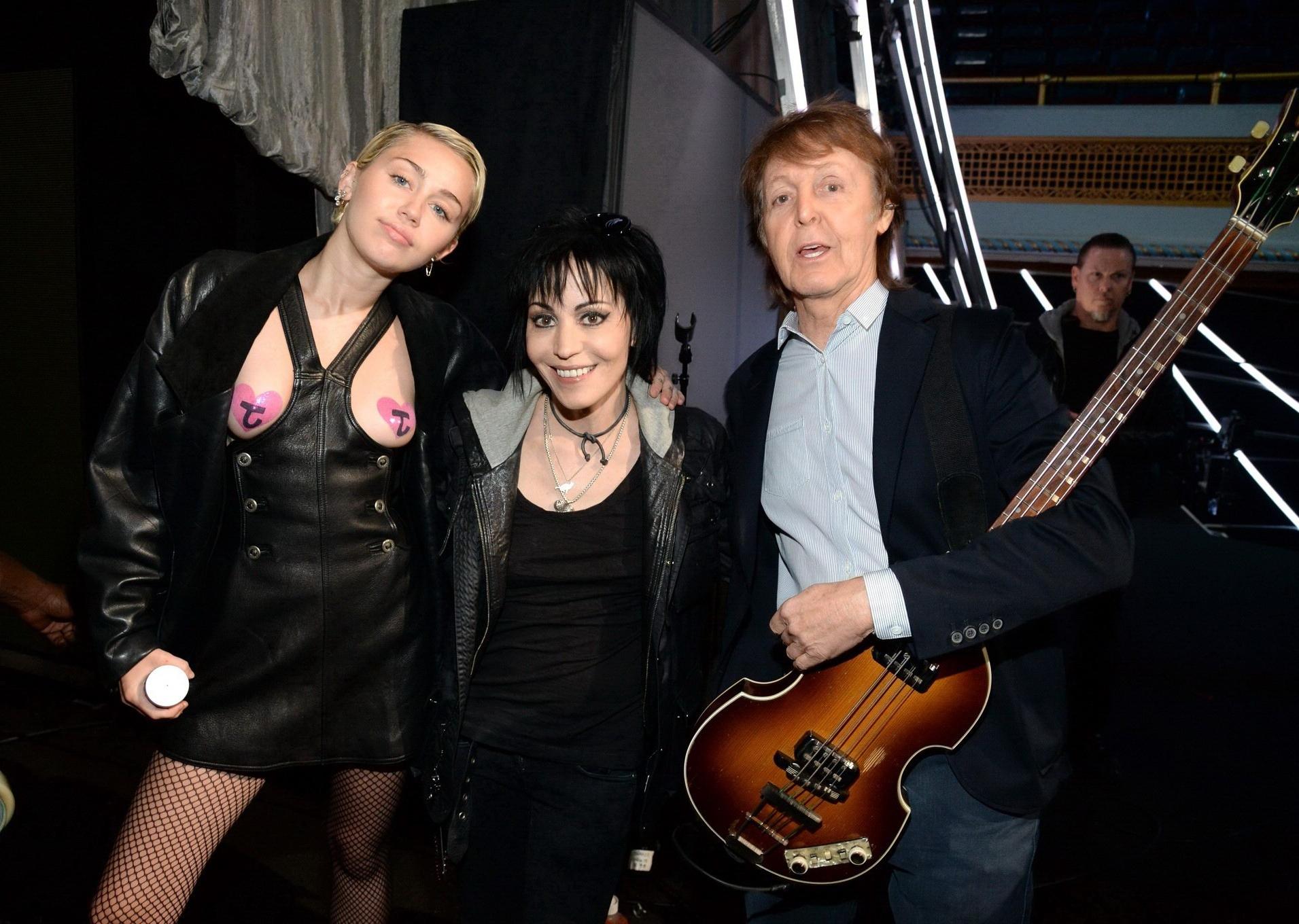 16P Miley Cyrus wearing pasties at the 30th Annual Rock And Roll Hall Of Fame Induct