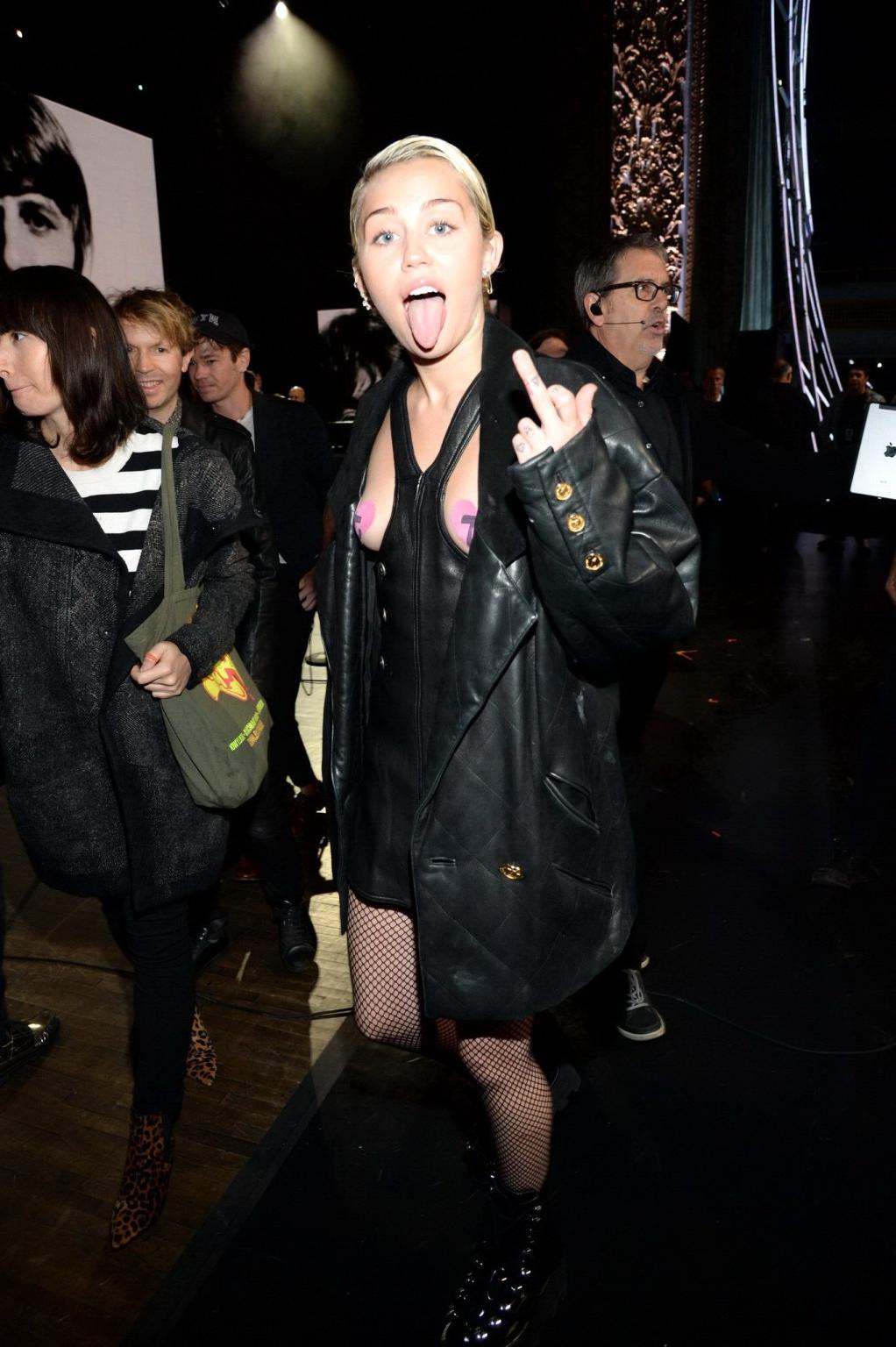 16P Miley Cyrus wearing pasties at the 30th Annual Rock And Roll Hall Of Fame Induct