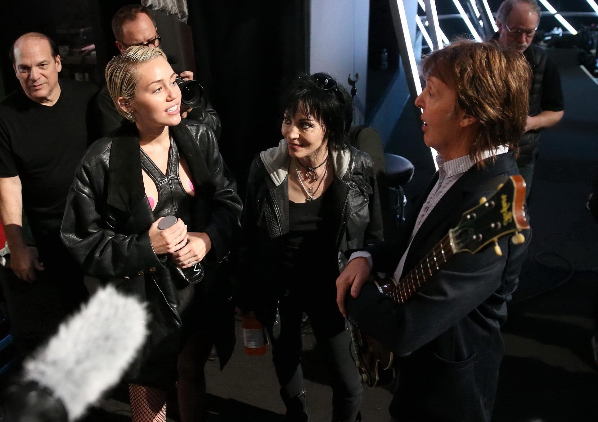 16P Miley Cyrus wearing pasties at the 30th Annual Rock And Roll Hall Of Fame Induct