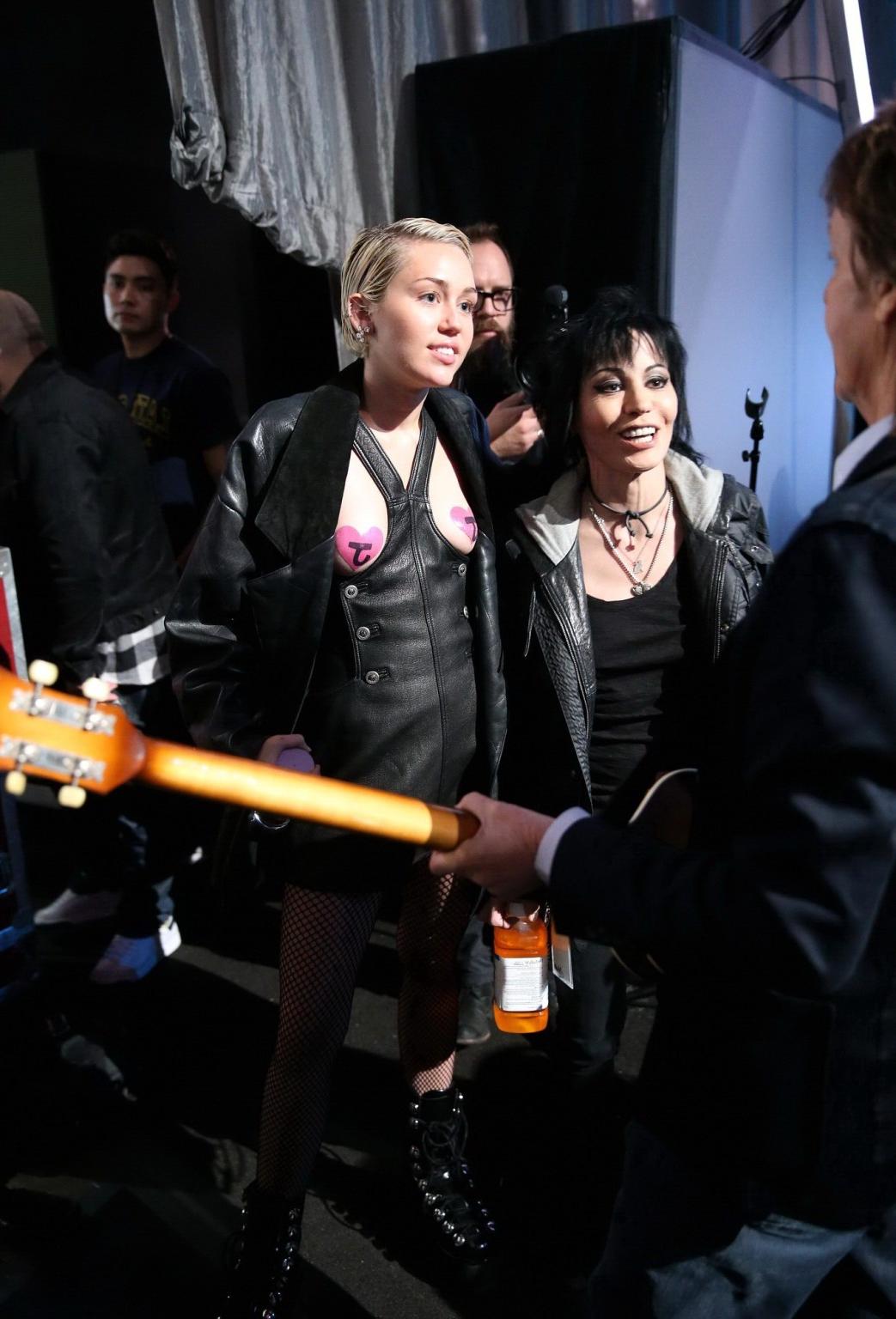 16P Miley Cyrus wearing pasties at the 30th Annual Rock And Roll Hall Of Fame Induct