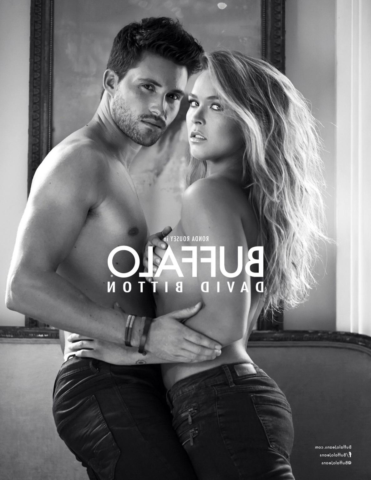 16P Ronda Rousey topless but hiding her boobs in a Matt Peyton photoshoot for Buffal
