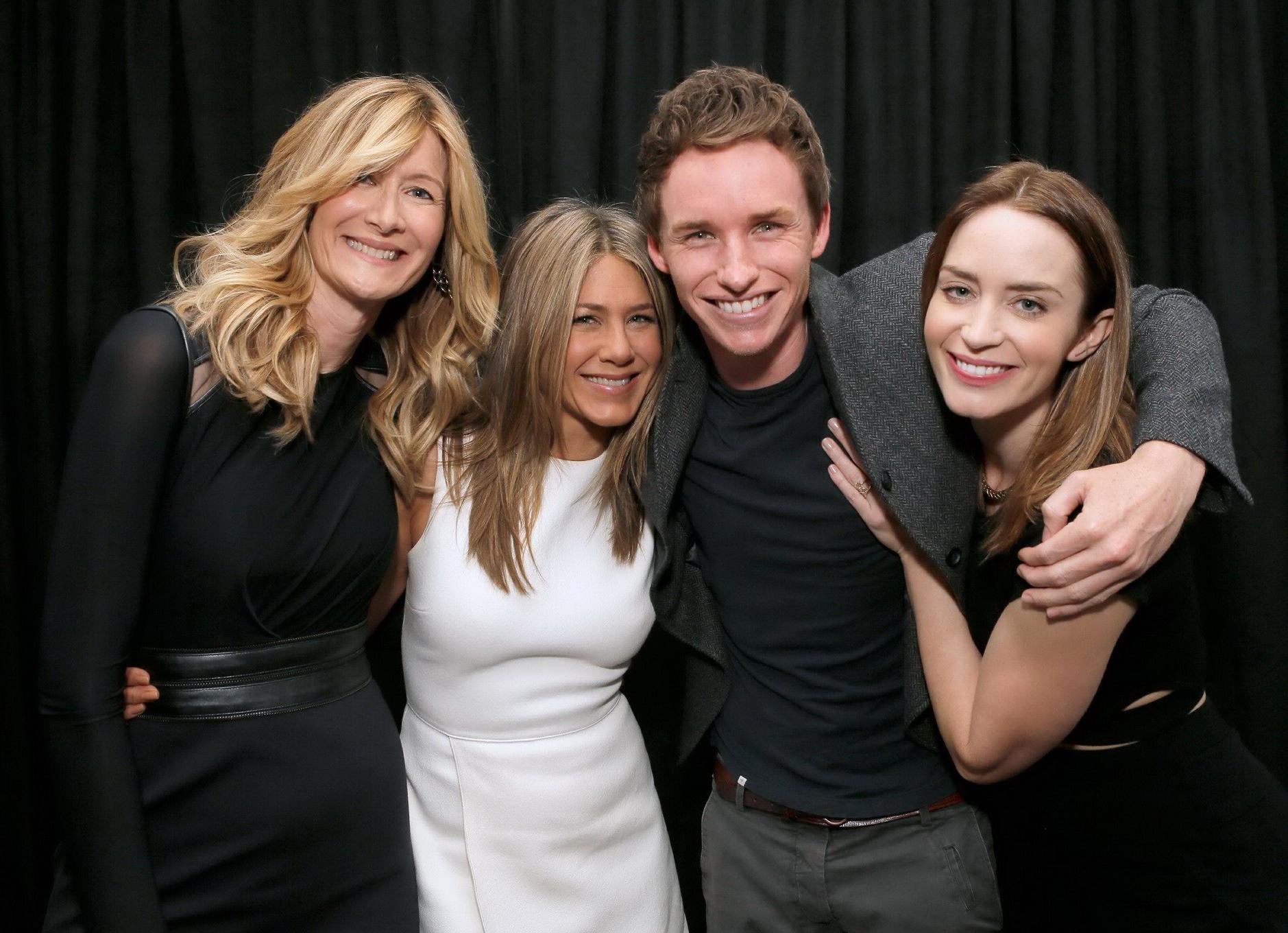 16P Jennifer Aniston upskirt while hosting the event with Emily Blunt at Variety Stu