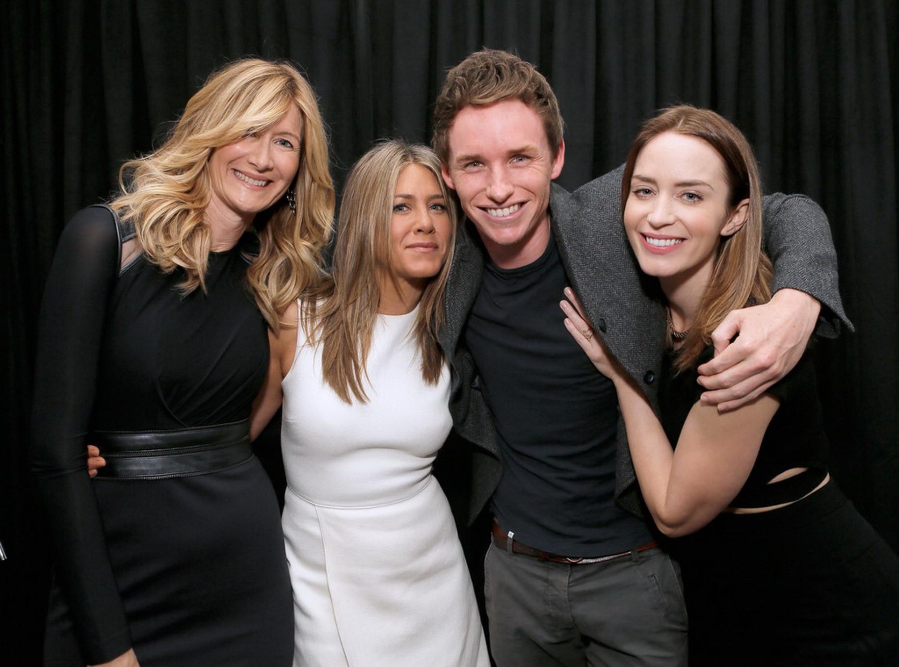 16P Jennifer Aniston upskirt while hosting the event with Emily Blunt at Variety Stu