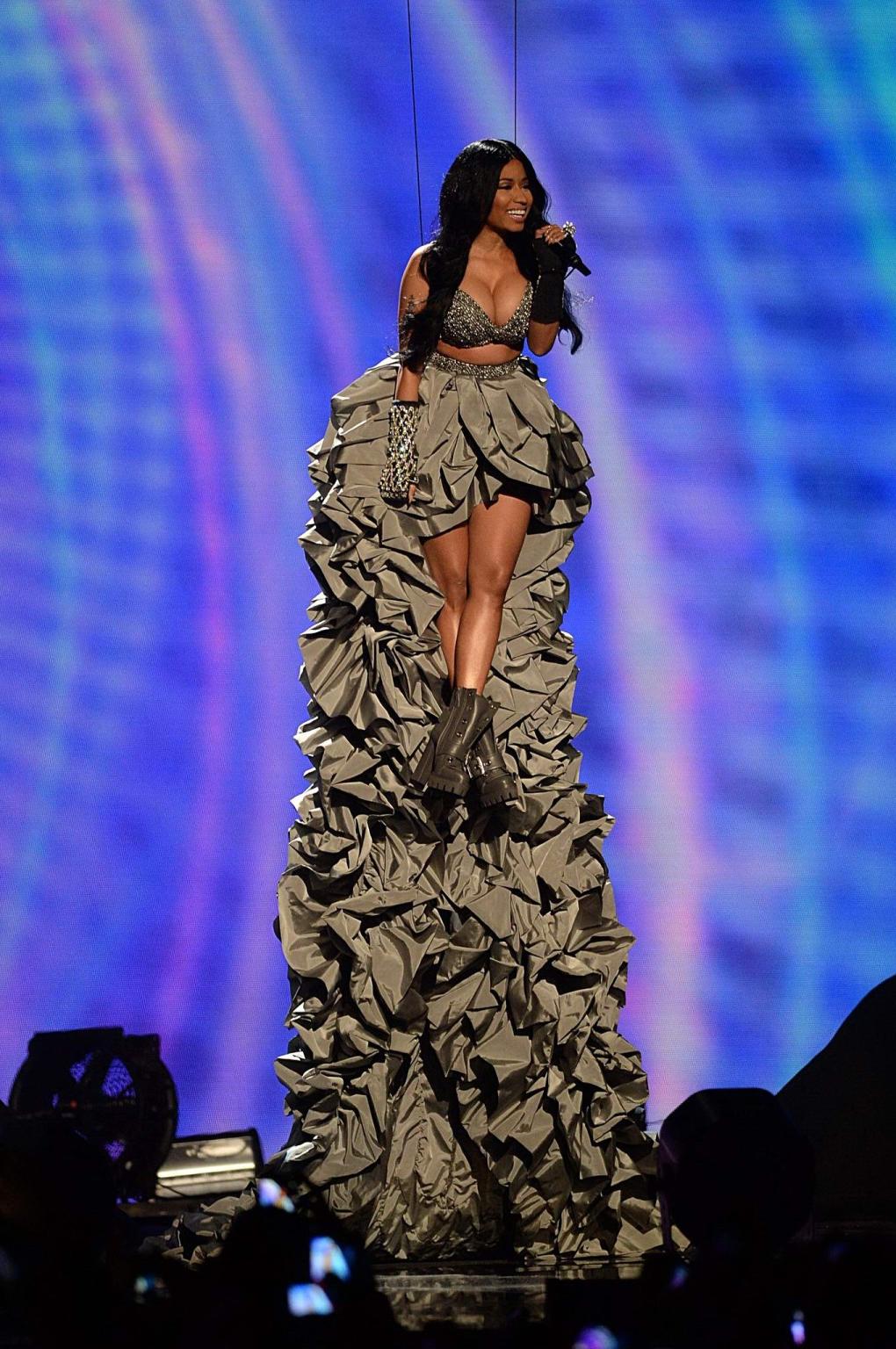 16P Nicki Minaj showing off her cleavage and ass for the MTV EMAs 2014 at The Hydro 