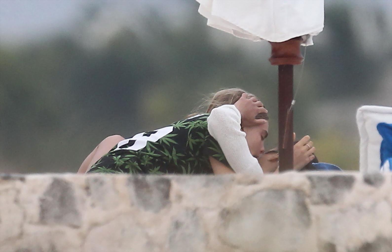 16P Michelle Rodriguez and Cara Delevingne cuddling and groping on the beach