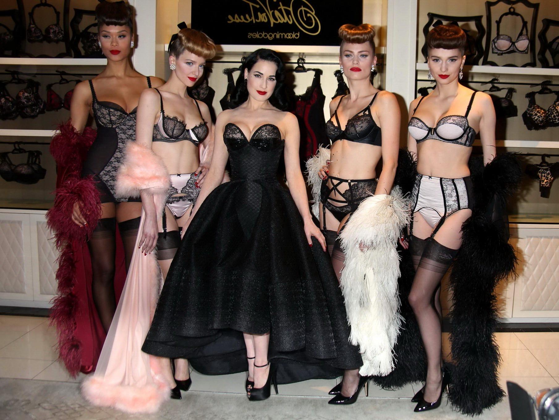 16P Dita von Teese showing huge cleavage at her lingerie line launch in NYC