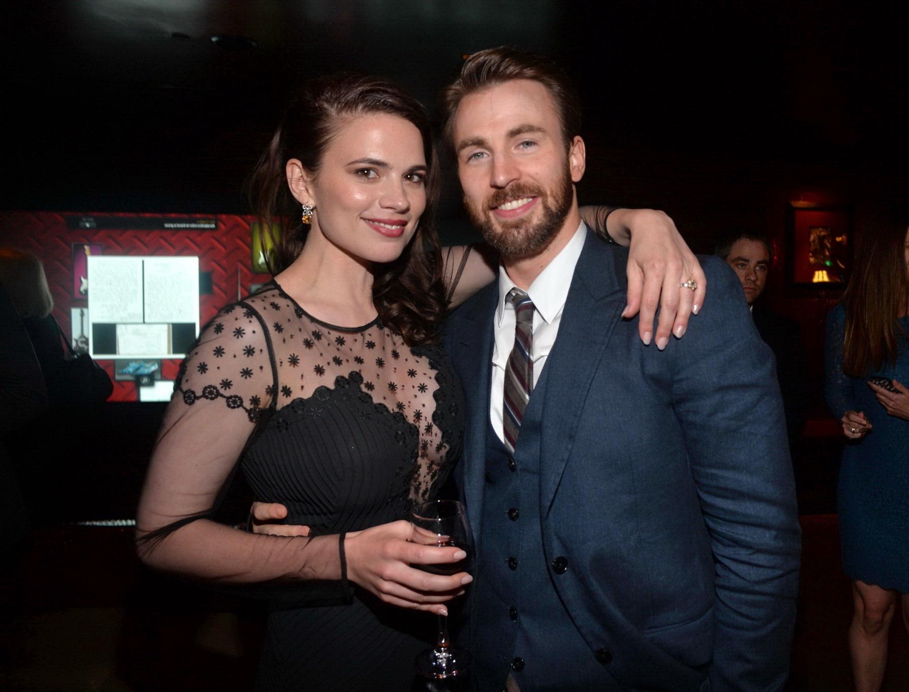 16P Hayley Atwell busty and braless wearing a partially see through dress at the 'Ca
