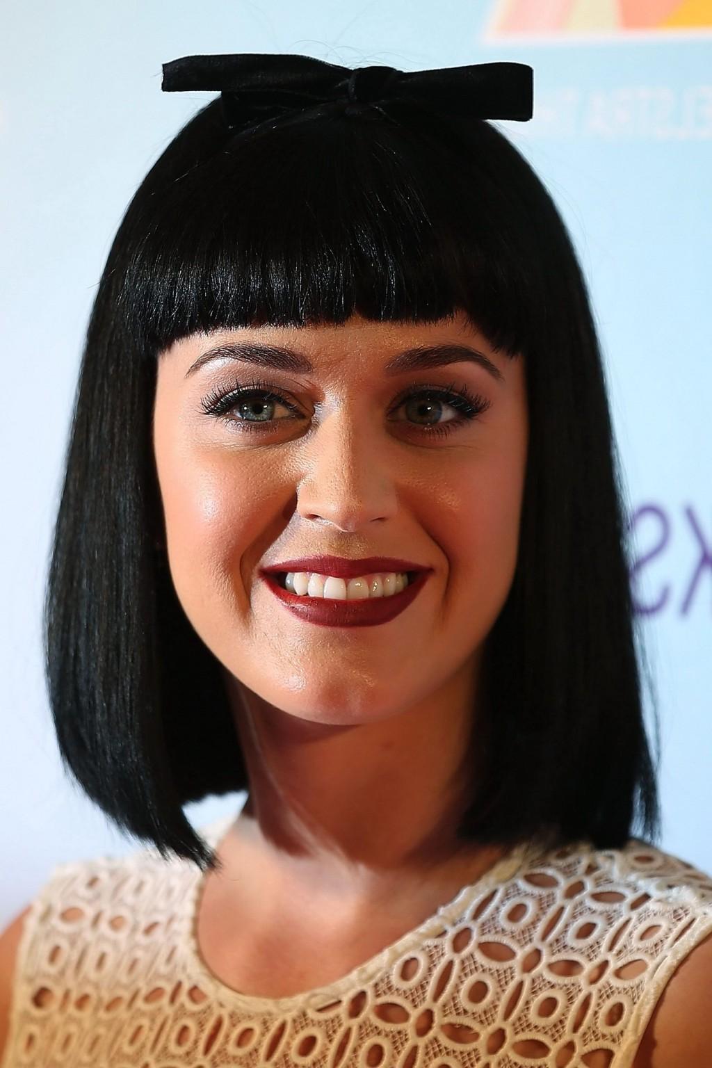 16P Katy Perry busty wearing a partially see through dress at Telstra in Sydney