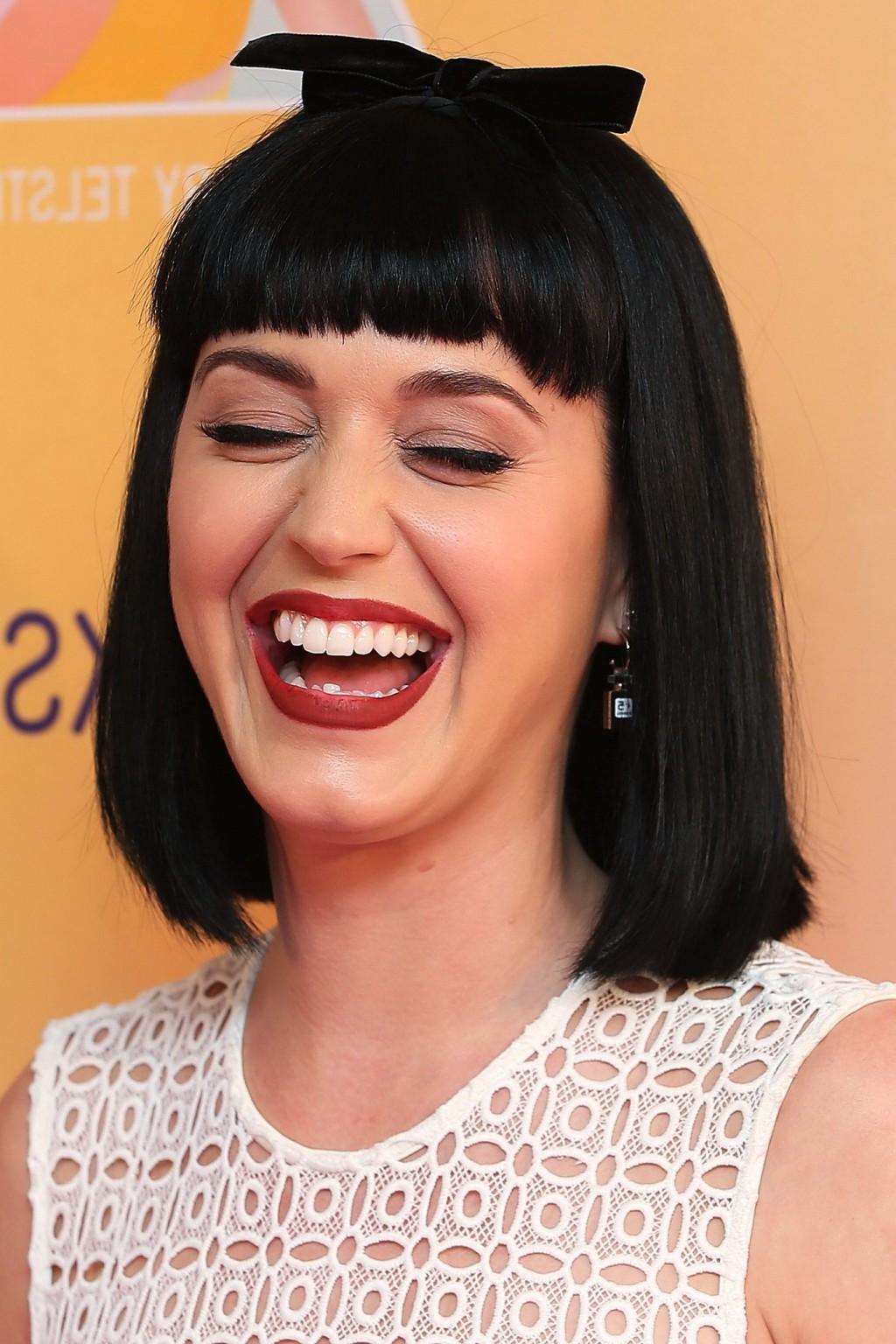 16P Katy Perry busty wearing a partially see through dress at Telstra in Sydney