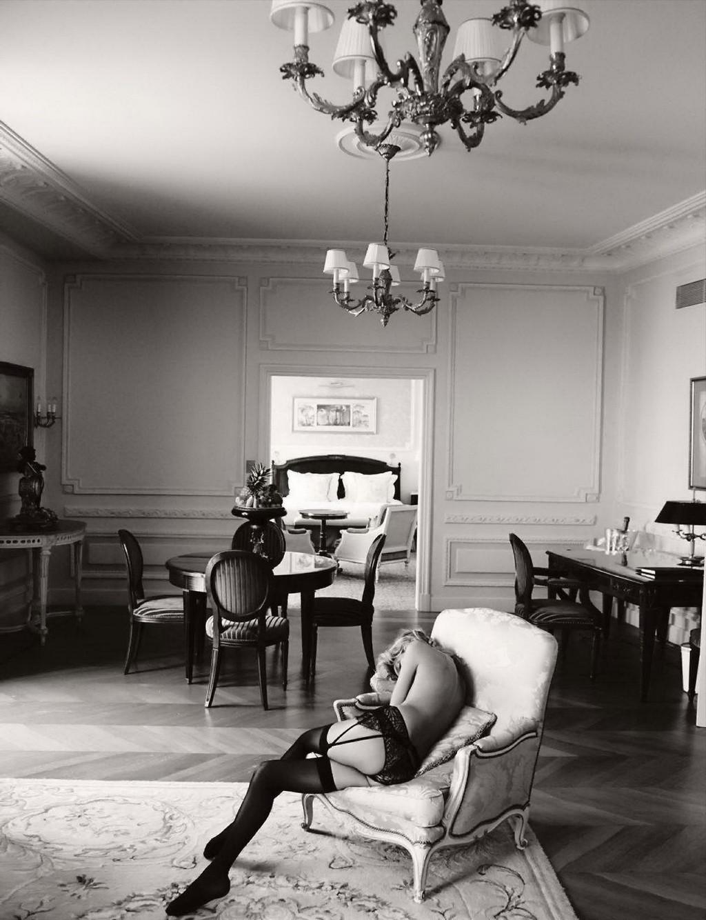 16P Anja Rubik and Miley Cyrus topless at a photoshoot for Vogue Germany Magazine Ma