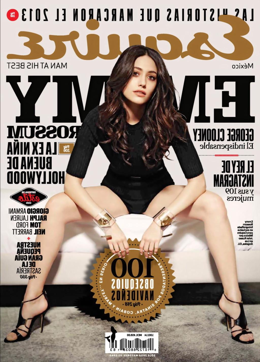 16P Emmy Rossum topless for Esquire Magazine Mexico 2013 December issue