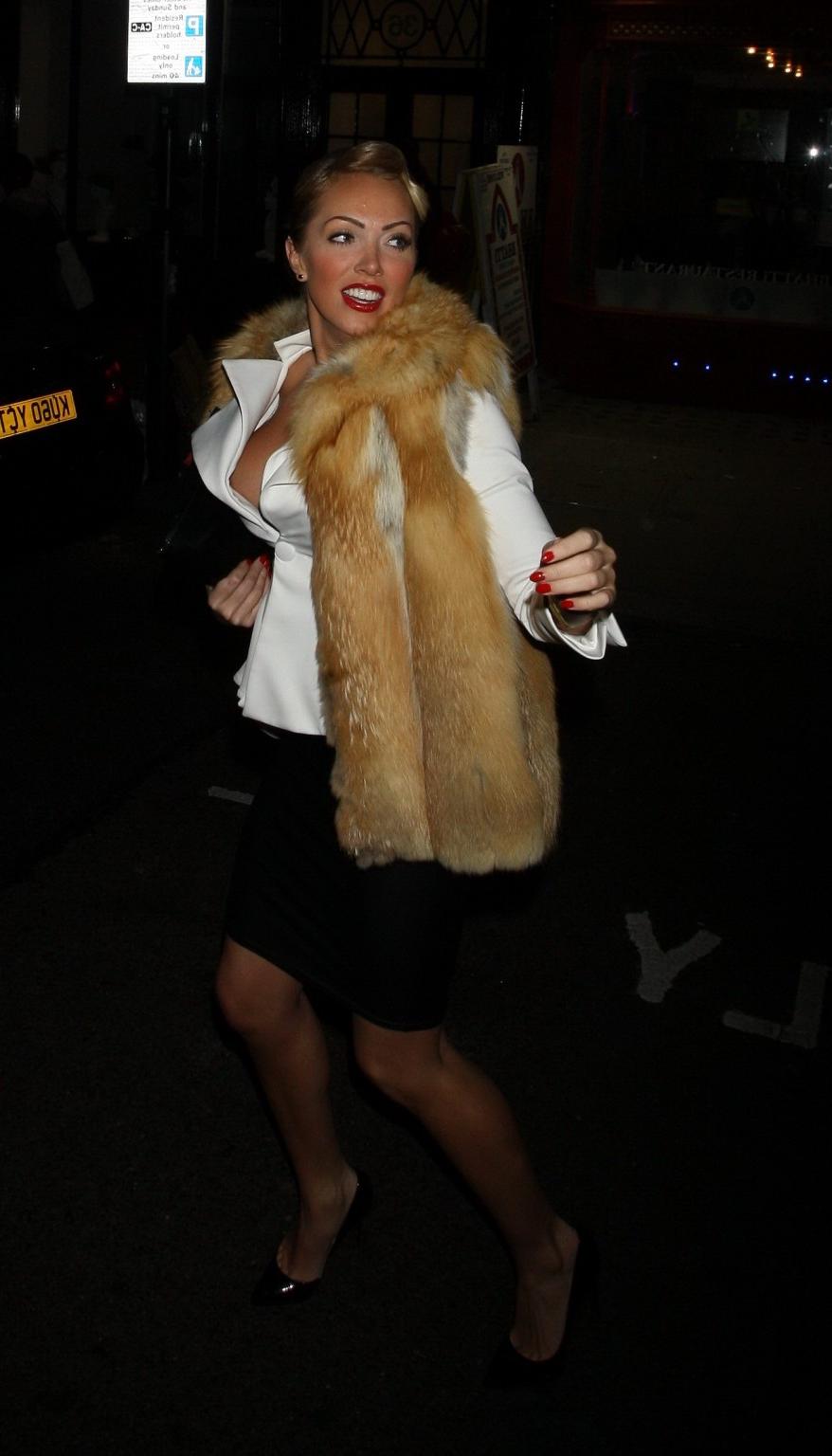 16P Aisleyne Horgan-Wallace braless showing huge cleavage and upskirt at the UK Ling