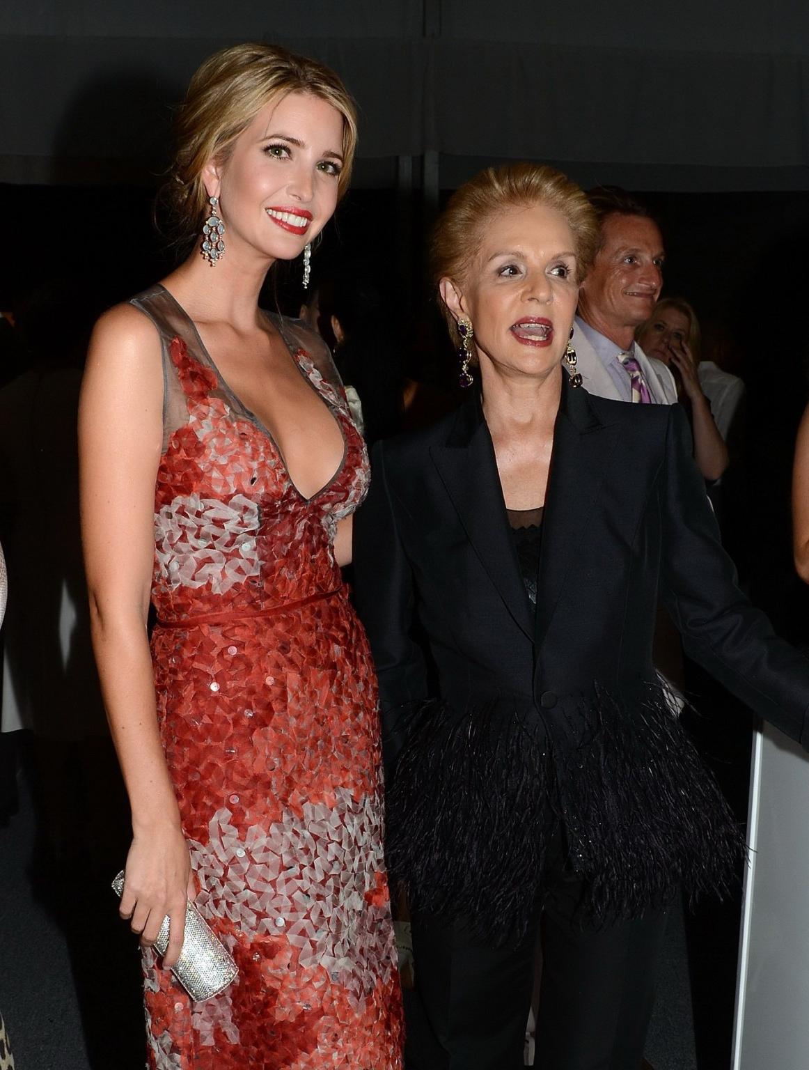 16P Ivanka Trump braless showing huge cleavage in a short floral dress at 9th Annual