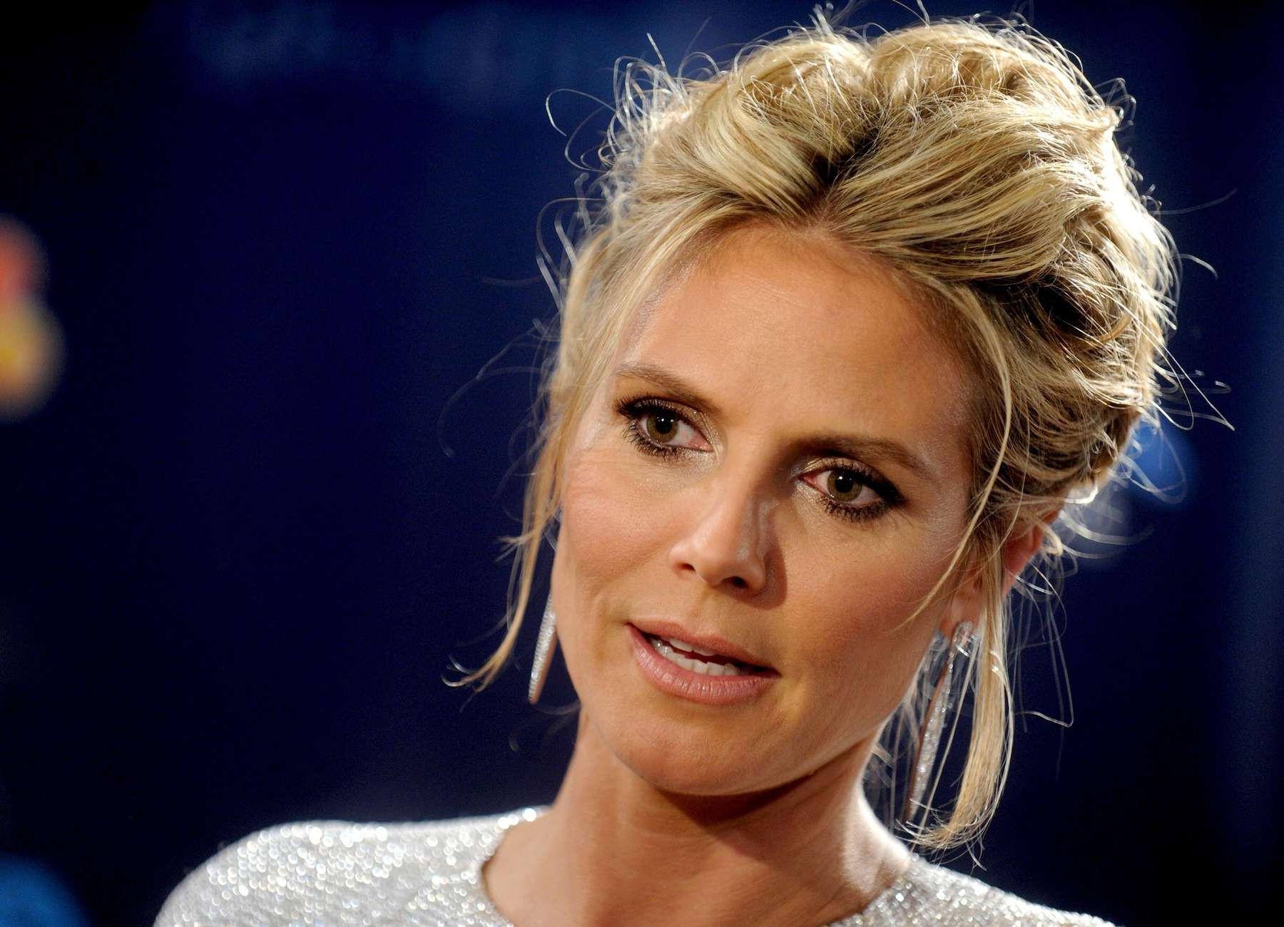 16P Heidi Klum busty  braless at the America's Got Talent post-show event in NYC