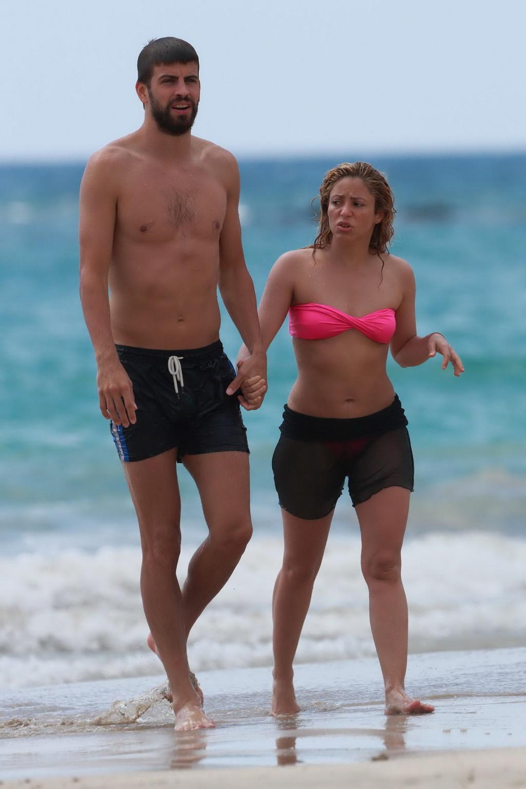 16P Shakira wearing two bikini sets at the beach while on vacation in Hawaii
