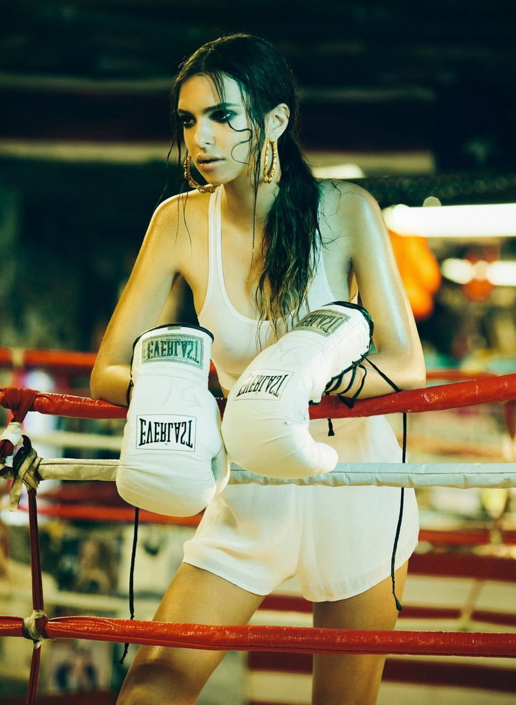 16P Emily Ratajkowski showing off her ass  abs in the boxing themed photoshoot by Ol