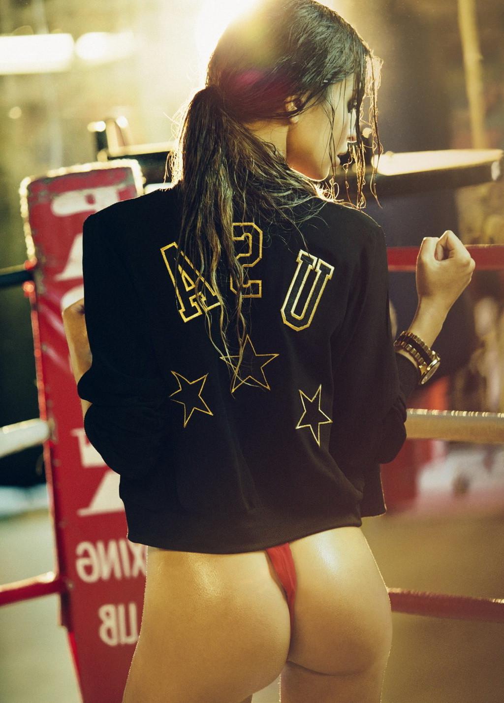 16P Emily Ratajkowski showing off her ass  abs in the boxing themed photoshoot by Ol