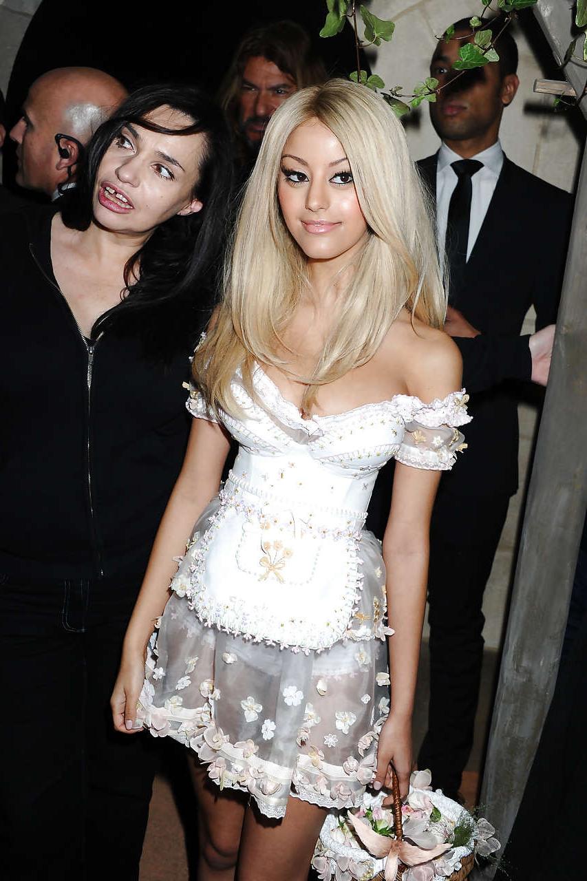 16P Zahia Dehar exposing sexy body in see thru evening dress