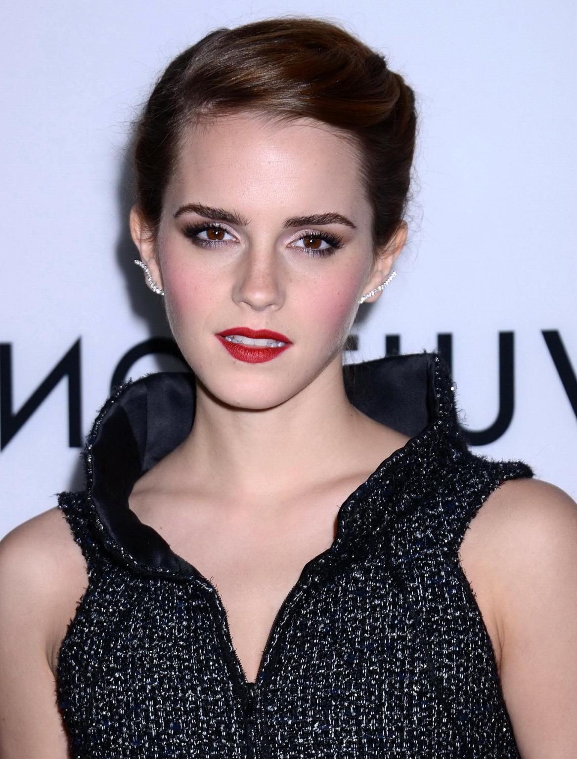 16P Emma Watson leggy wearing a mini dress at 'The Bling Ring' premiere in LA