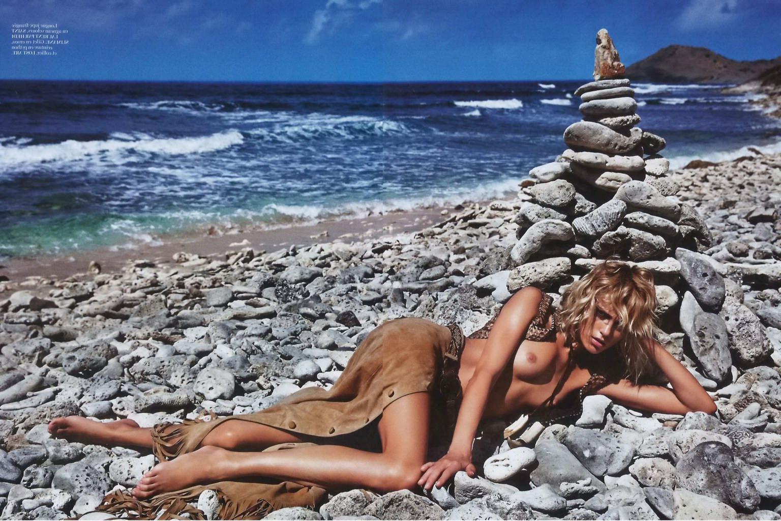 16P Anja Rubik topless in Vogue Magazine June/July 2013 issue