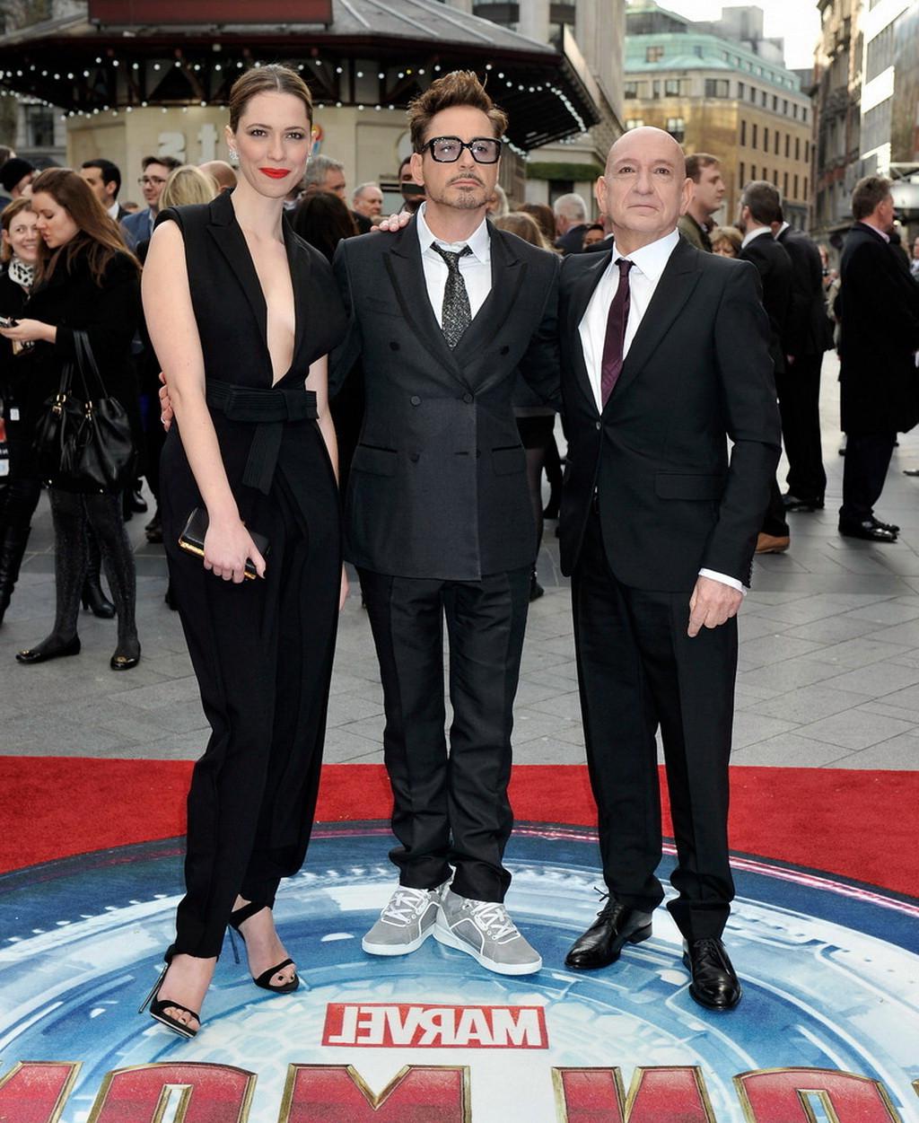 16P Rebecca Hall nipple slip at the 'Iron Man 3' premiere in London
