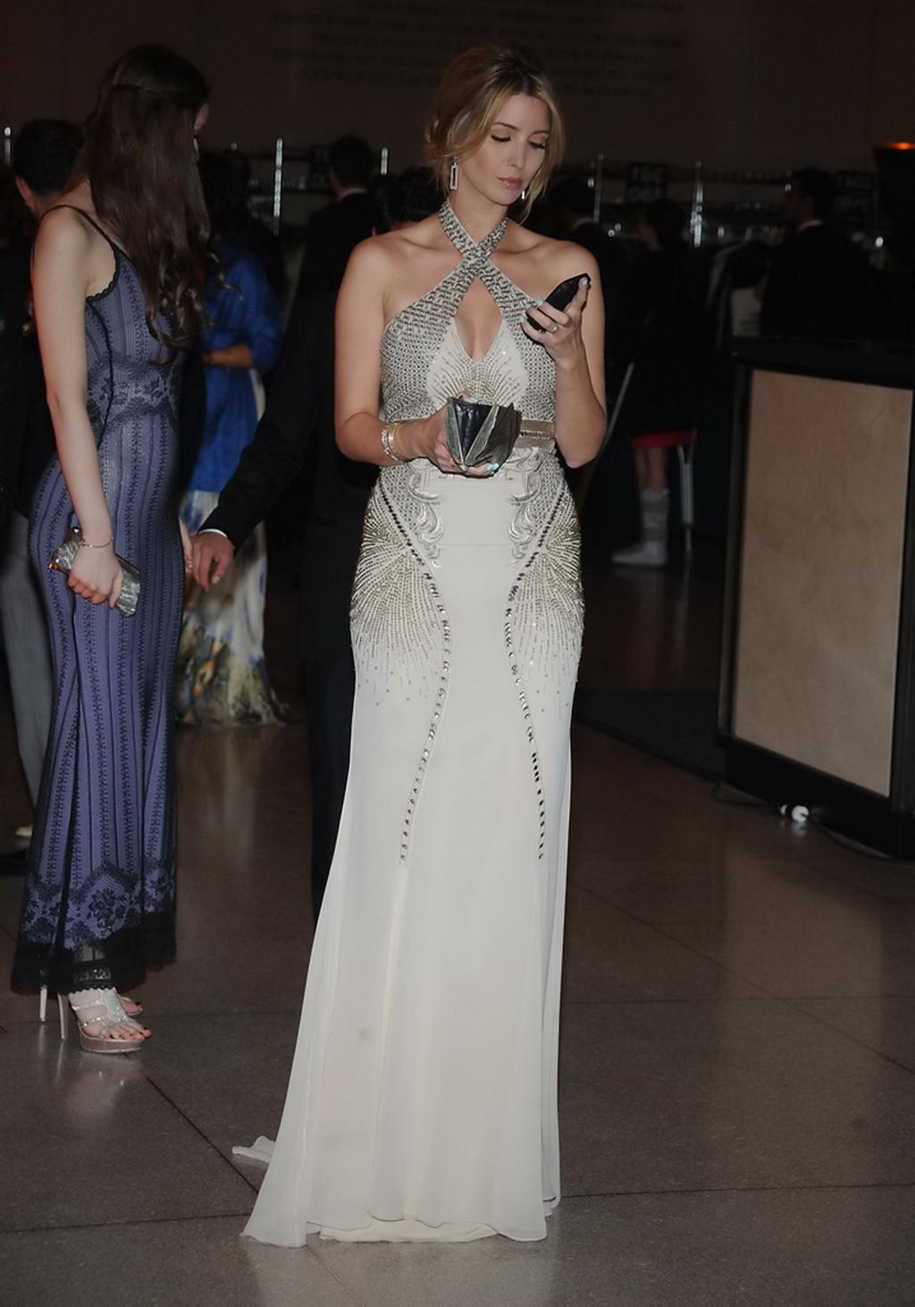 16P Ivanka Trump showing big cleavage in a tight dress at the Museum of Natural Hist