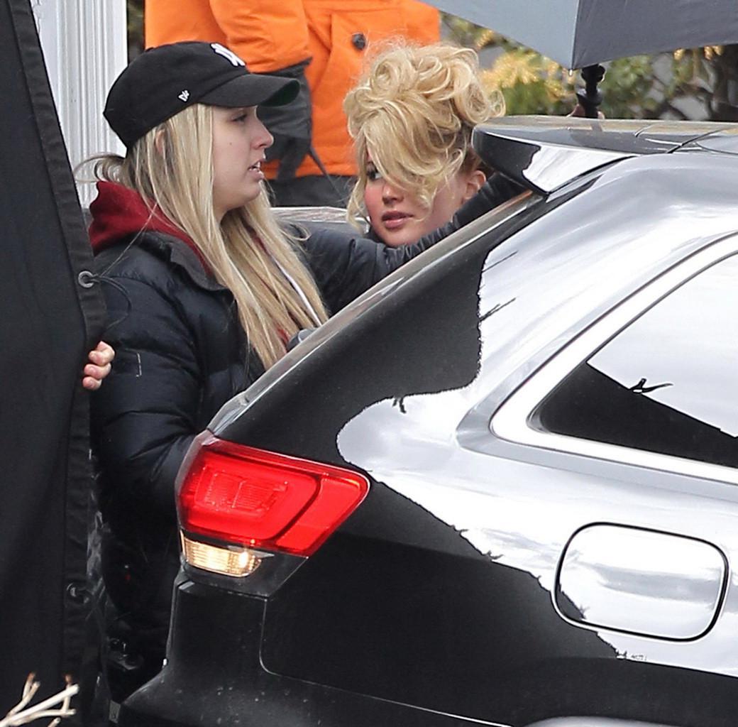 16P Jennifer Lawrence showing huge cleavage downblouse on the 'Untitled David O. Rus