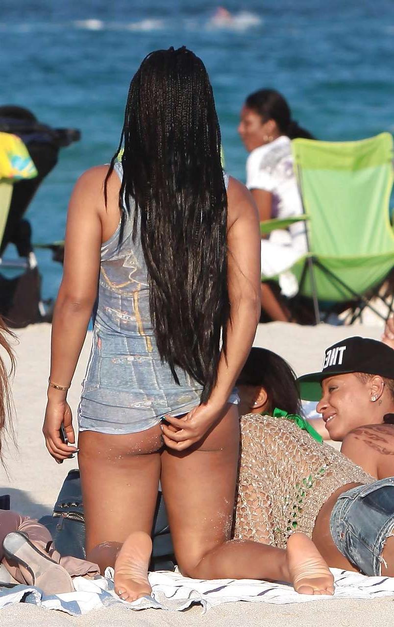 10P Christina Milian sexy bikini and nipple slip paparazzi photos
