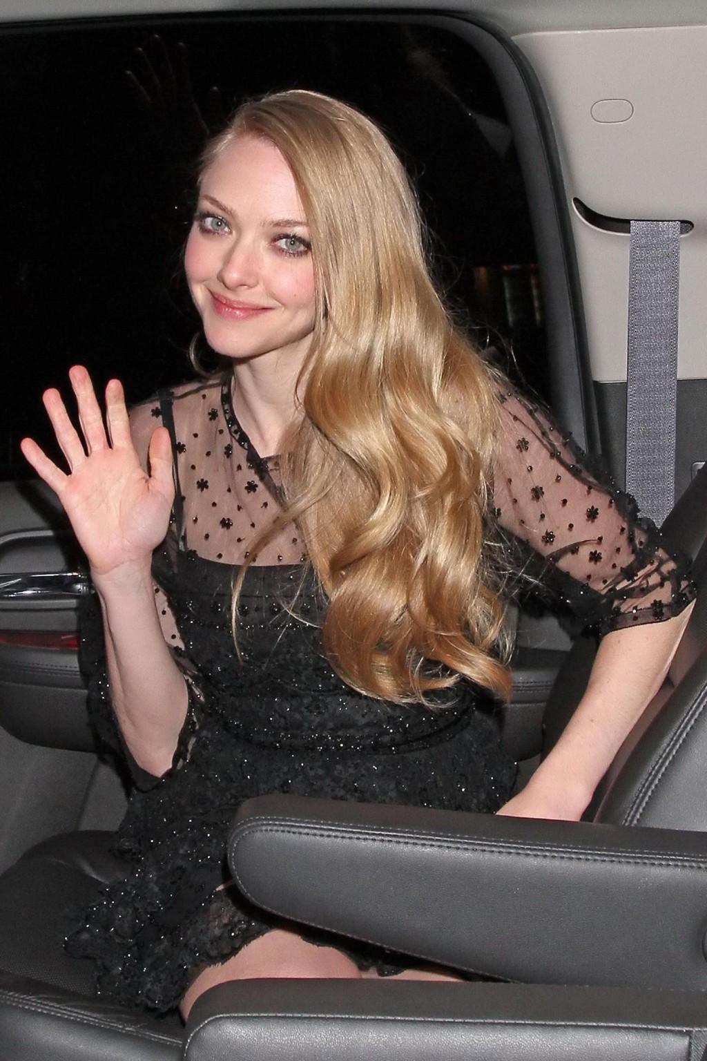 10P Amanda Seyfried shows off her panties wearing a partially see through dress outs