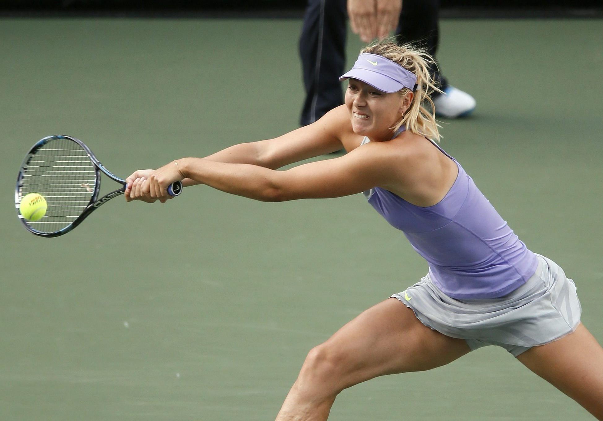 9P Maria Sharapova upskirt at Toray Pan Pacific Open in Tokyo