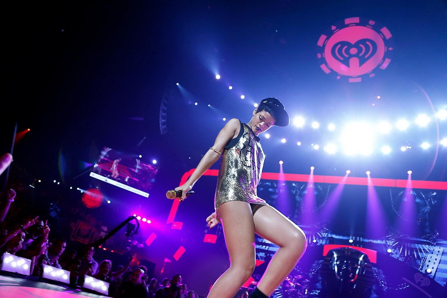 10P Rihanna upskirt while performing at IHeartRadio music festival in Las Vegas