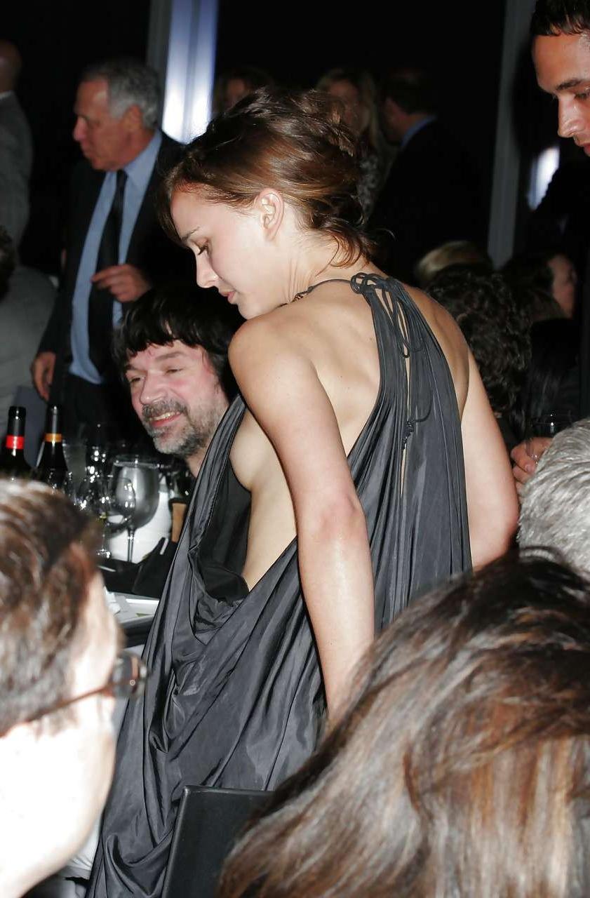 10P Natalie Portman exposing her boobs on beach and ass in thong