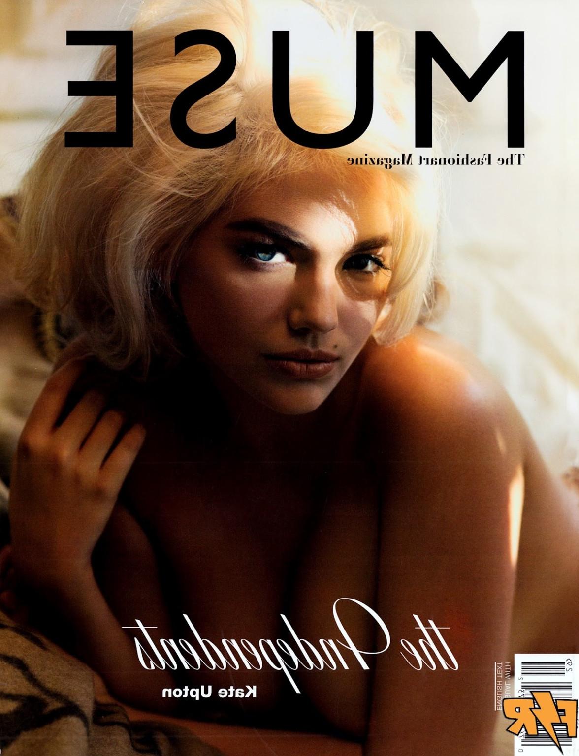 10P Kate Upton fully nude but hiding in Spring 2012 issue of Muse Magazine