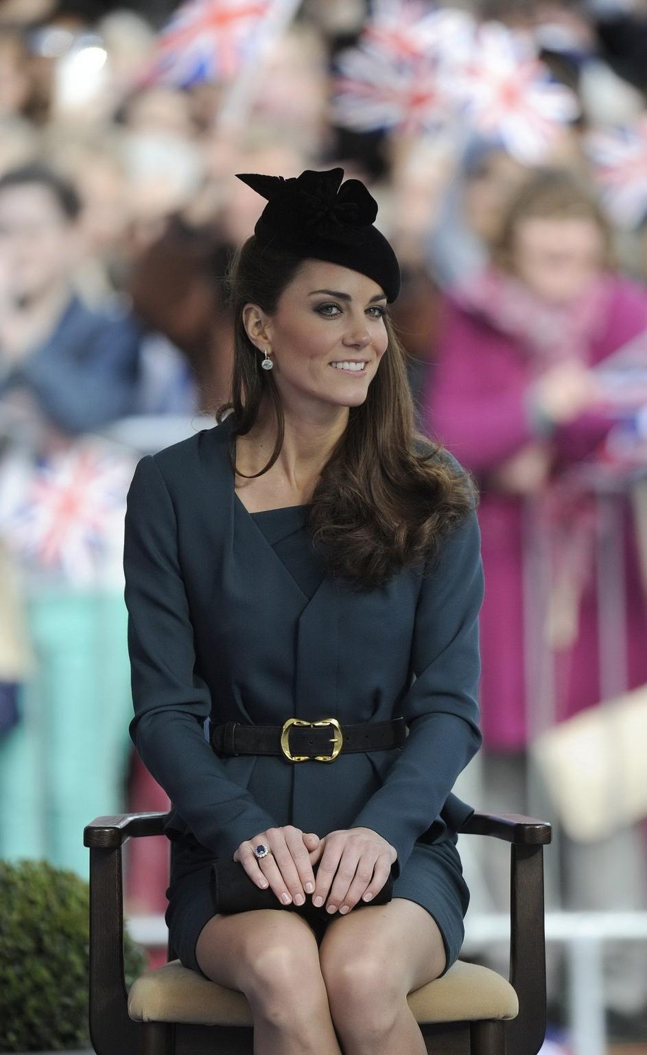 16P Kate Middleton showing royal upskirt at Queen Elizabeth II's Diamond Jubilee Tou