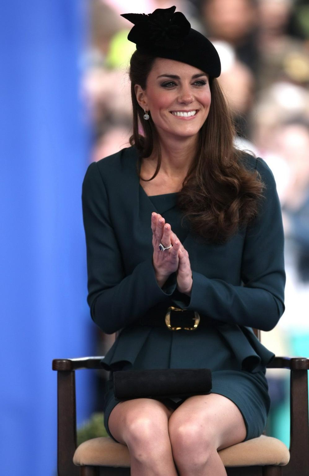 16P Kate Middleton showing royal upskirt at Queen Elizabeth II's Diamond Jubilee Tou