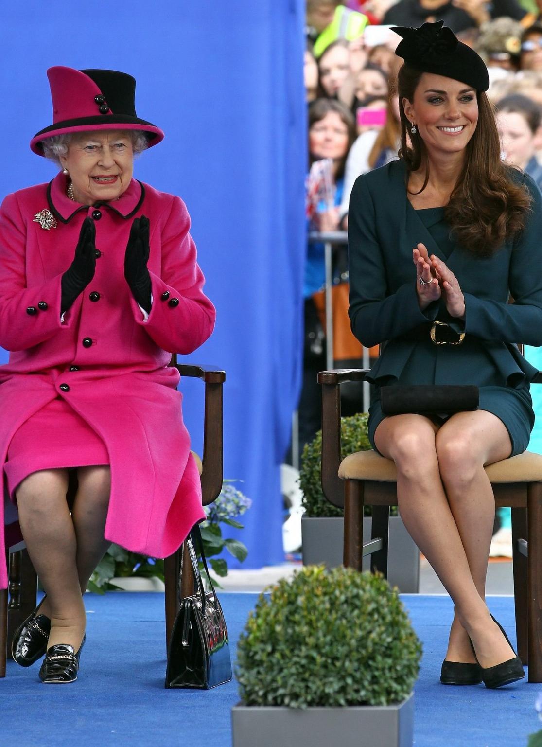 16P Kate Middleton showing royal upskirt at Queen Elizabeth II's Diamond Jubilee Tou