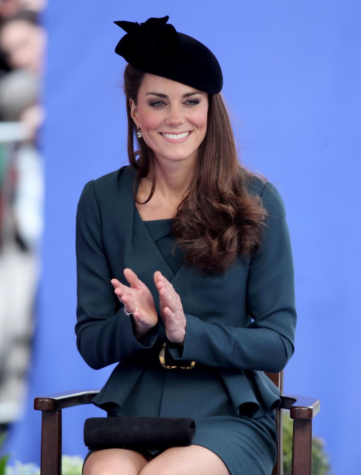 16P Kate Middleton showing royal upskirt at Queen Elizabeth II's Diamond Jubilee Tou