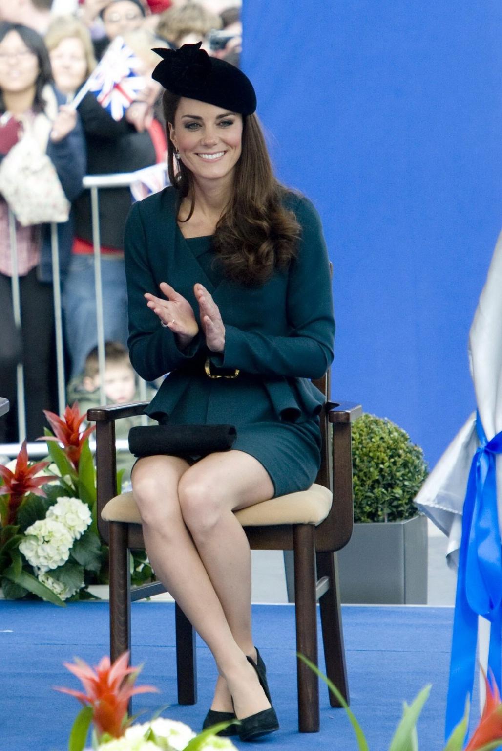 16P Kate Middleton showing royal upskirt at Queen Elizabeth II's Diamond Jubilee Tou