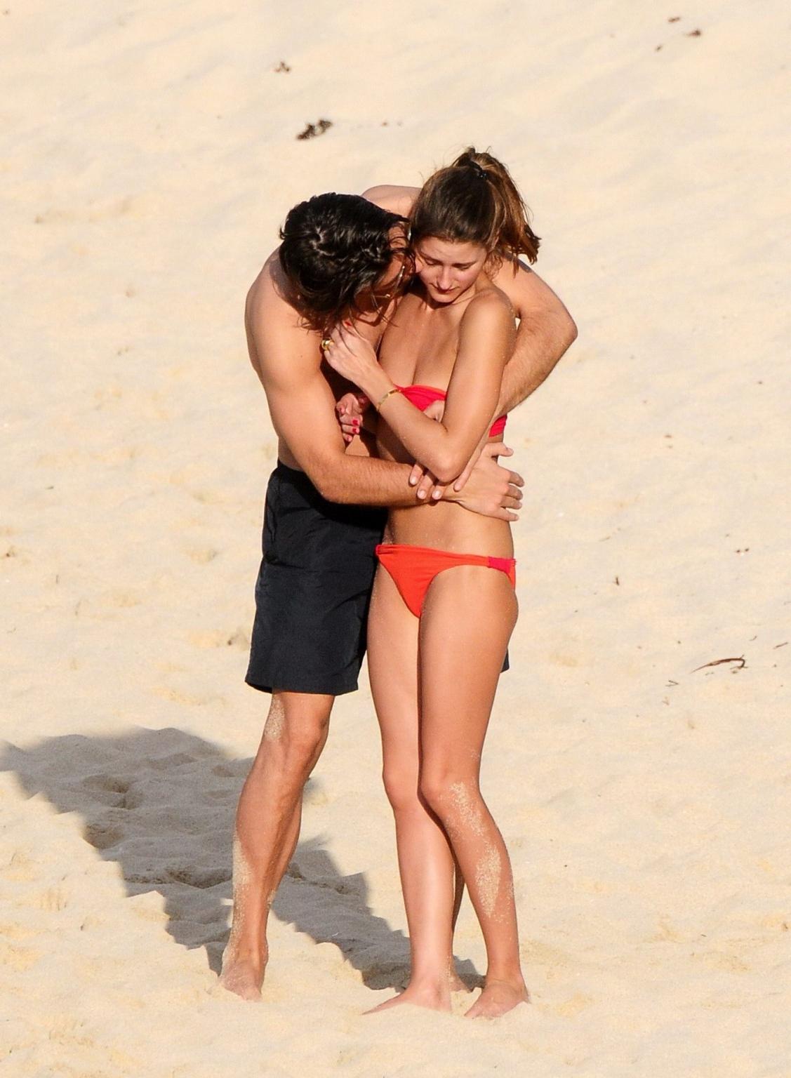 16P Olivia Palermo in bikini making out with her boyfriend on a beach in St. Barts