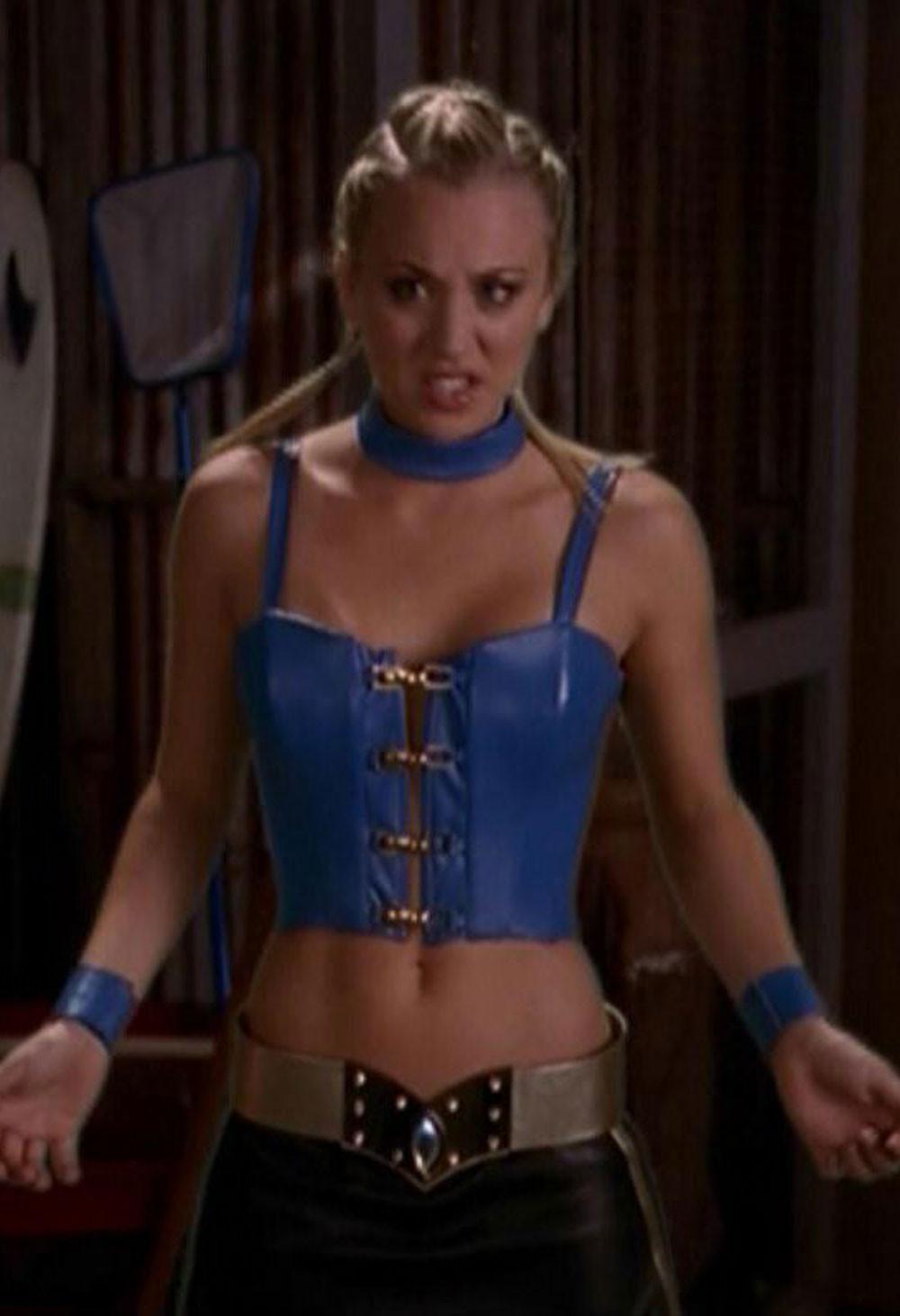 16P Kaley Cuoco perky tits in naughty lingerie